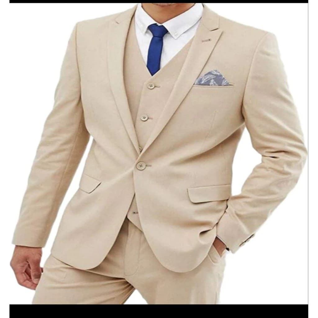 Terno Bege Oxford Luxuoso - (palitó+calça+cabide+capa Protetora ) Promoção