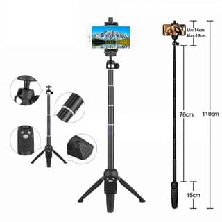 Tripé E Bastão Para Celular Com Controle Disparador Bluetooth Yunteng Yt-9928