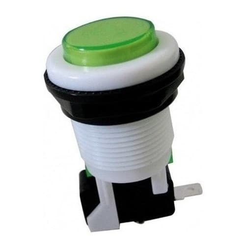 5 Peças- Chave Botão Redondo Na Tipo Fliperama Pbs29 Verde 