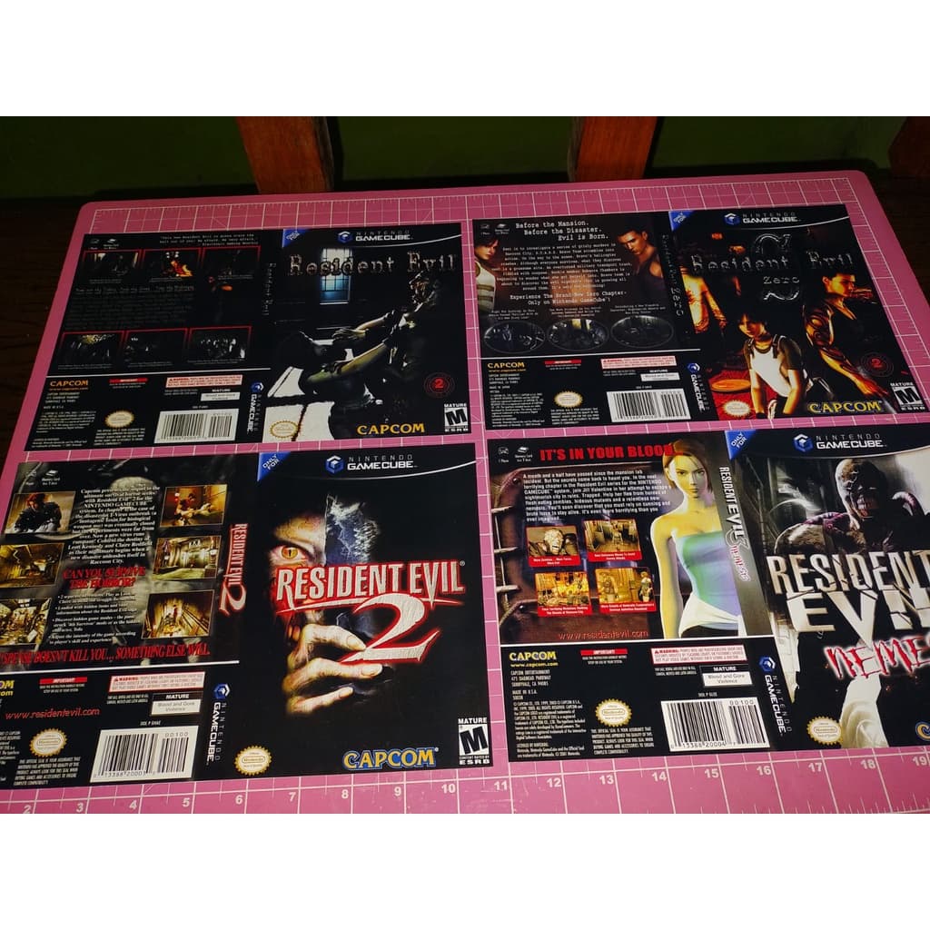 2 encarte de papelcapa para jogos de gamecube