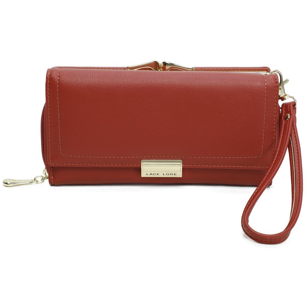 Carteira Feminina Longa  Grande De Couro Pu  Alca De Mão Porta Cartão Documento Dinheiro LACELORE-BC9071