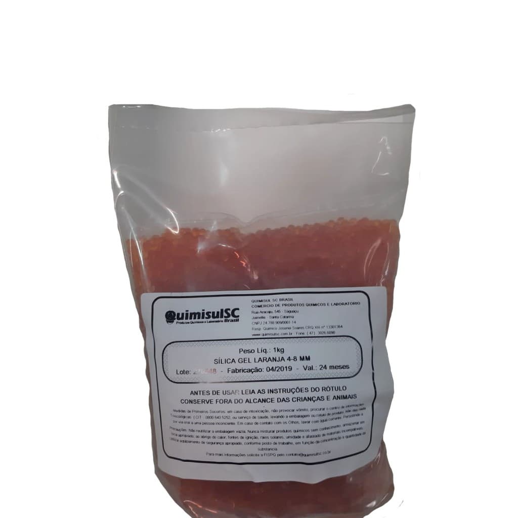 Sílica gel Laranja 1-3 mm pacote 500g
