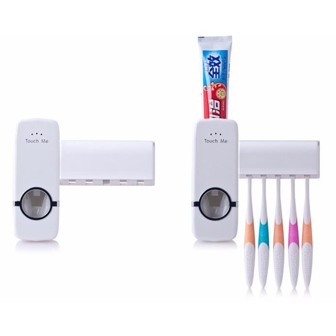 Porta Pasta De Dente Suporte De Escovas Para 5 Escovas Dispenser Creme Dental Parede Banheiro Organizador