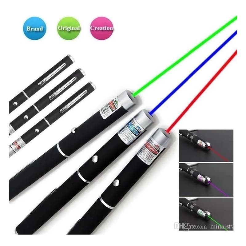 Caneta Laser Pointer 5mw Vermelho, Verde Ou Azul Power Point