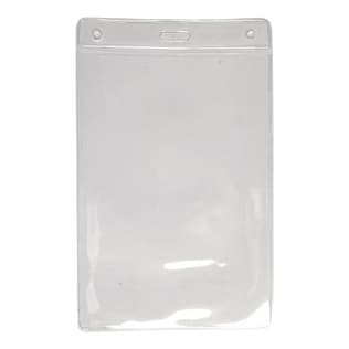 Protetor Porta Crachá Bolsa Pvc Cristal 10x15cm 50 Unid