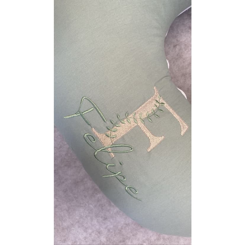 Almofada de amamentar para bebê delicado personalizado nome variações