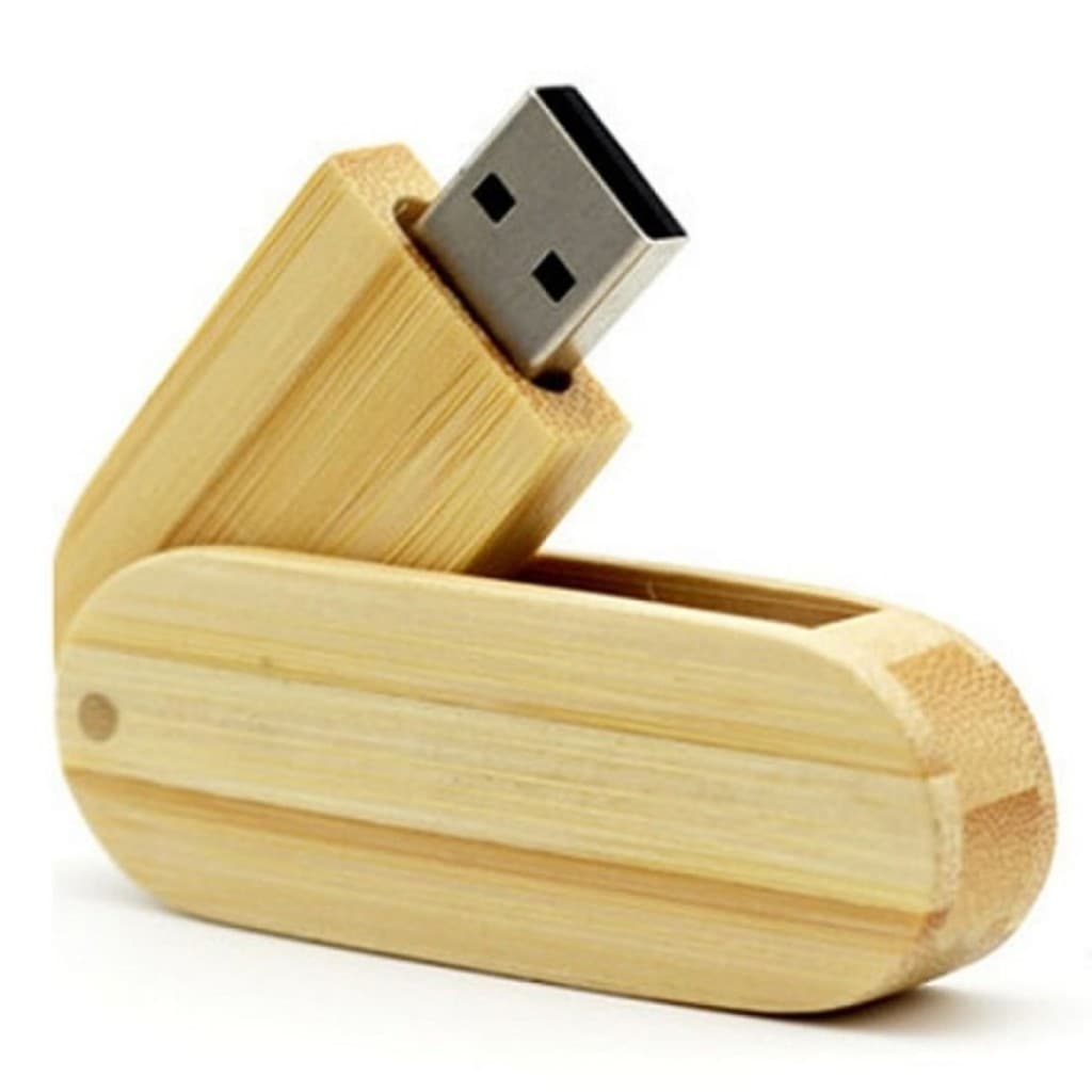 Pen Drive De Bambu Estilo Canivete 4GB/8GB/16GB/32GB/64GB  - USB 2.0 ( NÃO PERSONALIZAMOS )