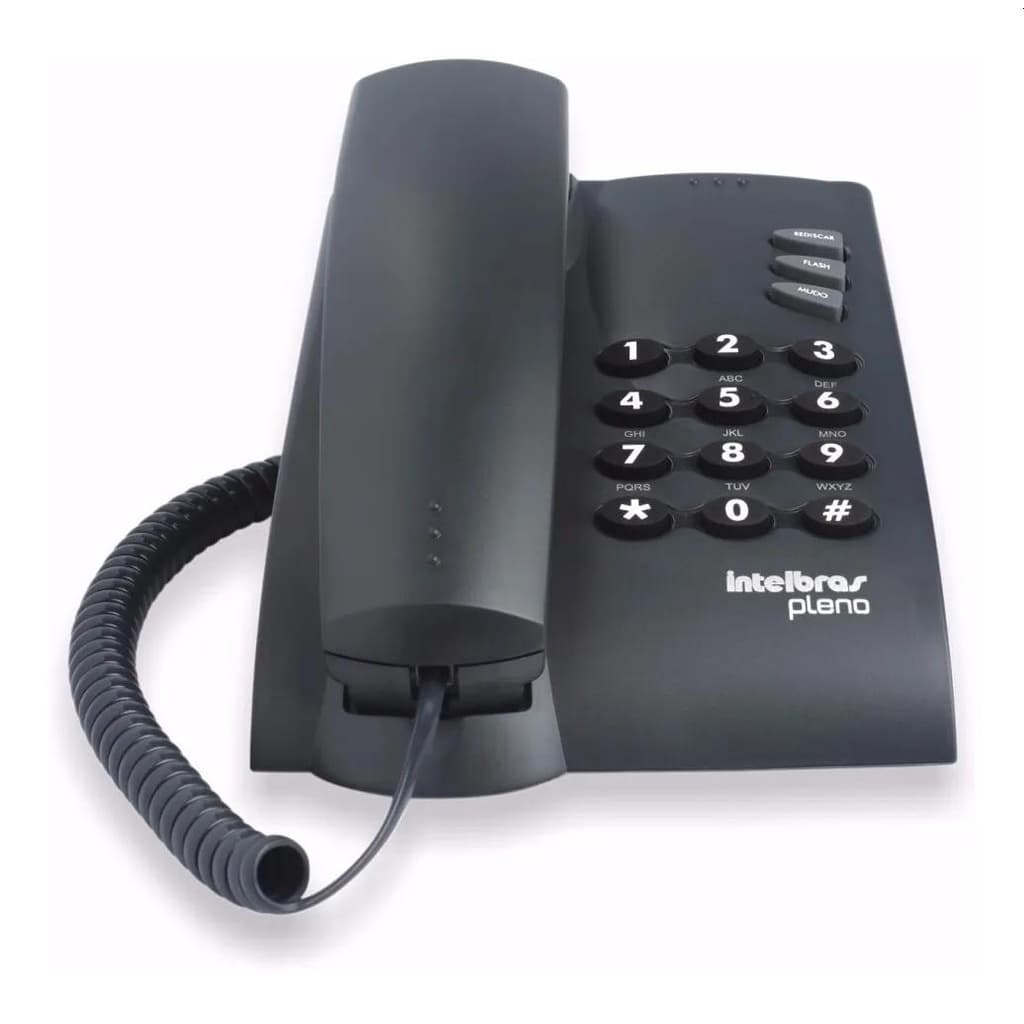 Telefone Pleno Com Fio Intelbras Preto