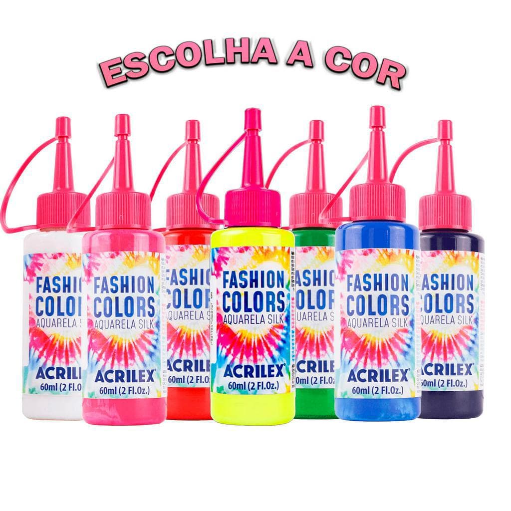 Tinta Fashion Colors Aquarela Silk 60ml - Tie Dye - Acrilex ( Escolha a Cor )
