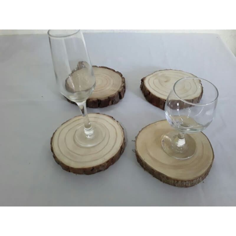 8 Bolachas de madeira 10cm - decoração