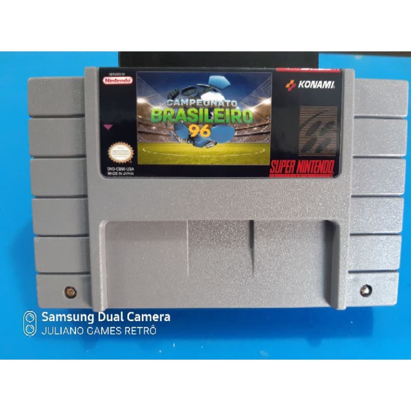 cartucho de super Nintendo campeonato brasileiro 96.