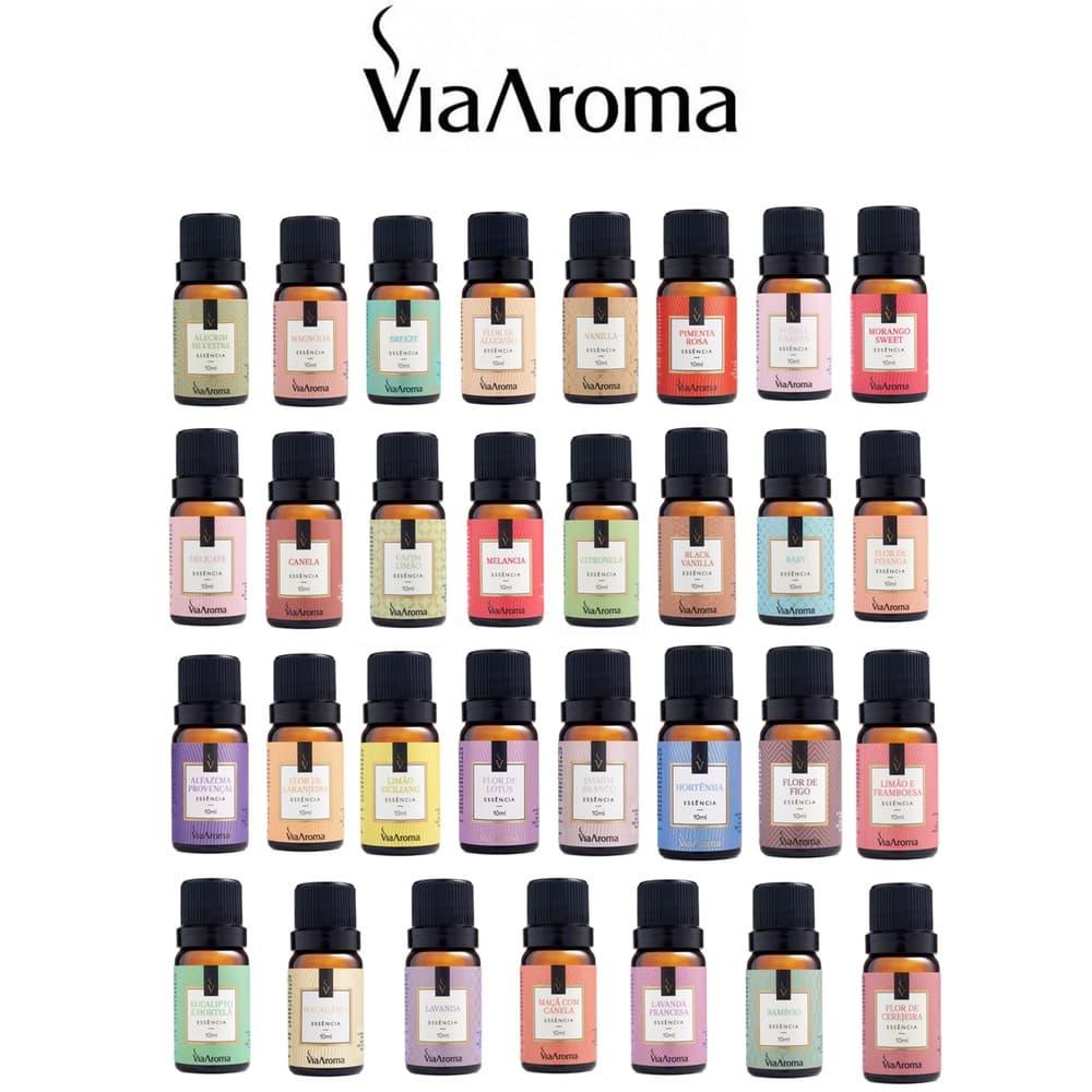Essência Via Aroma 10ml para Aromatizador Difusor - Escolha seu aroma e adicione ao Carrinho