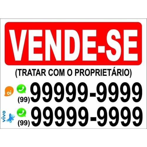 Placa Ps 2mm 65x60cm - Vende/aluga/corretores/imobiliarias