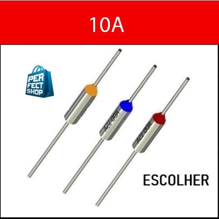 3x Fusível Térmico 10A  Escolher a Temperatura  142 160  172  185 190 210