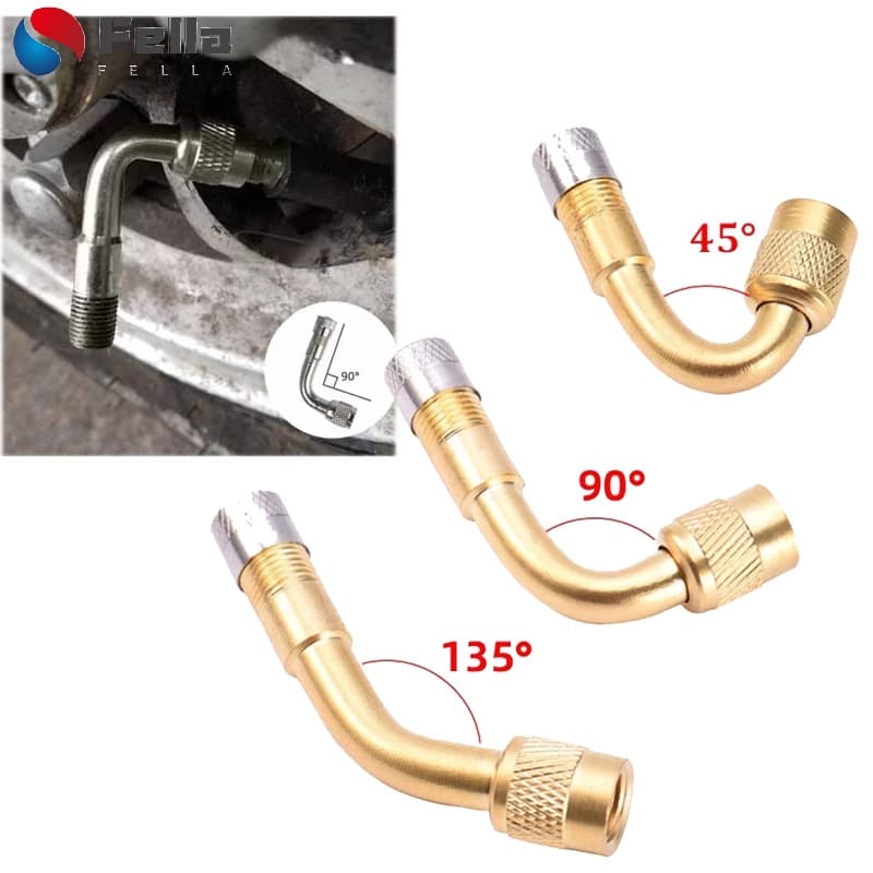 45/90/135 Grau Angl Brass Extensor De Válvula De Pneus De Latão/Para Bicicleta De Motocicleta Adaptador De Conector De Roda/Peças De Extensão De Tubo Insuflável
