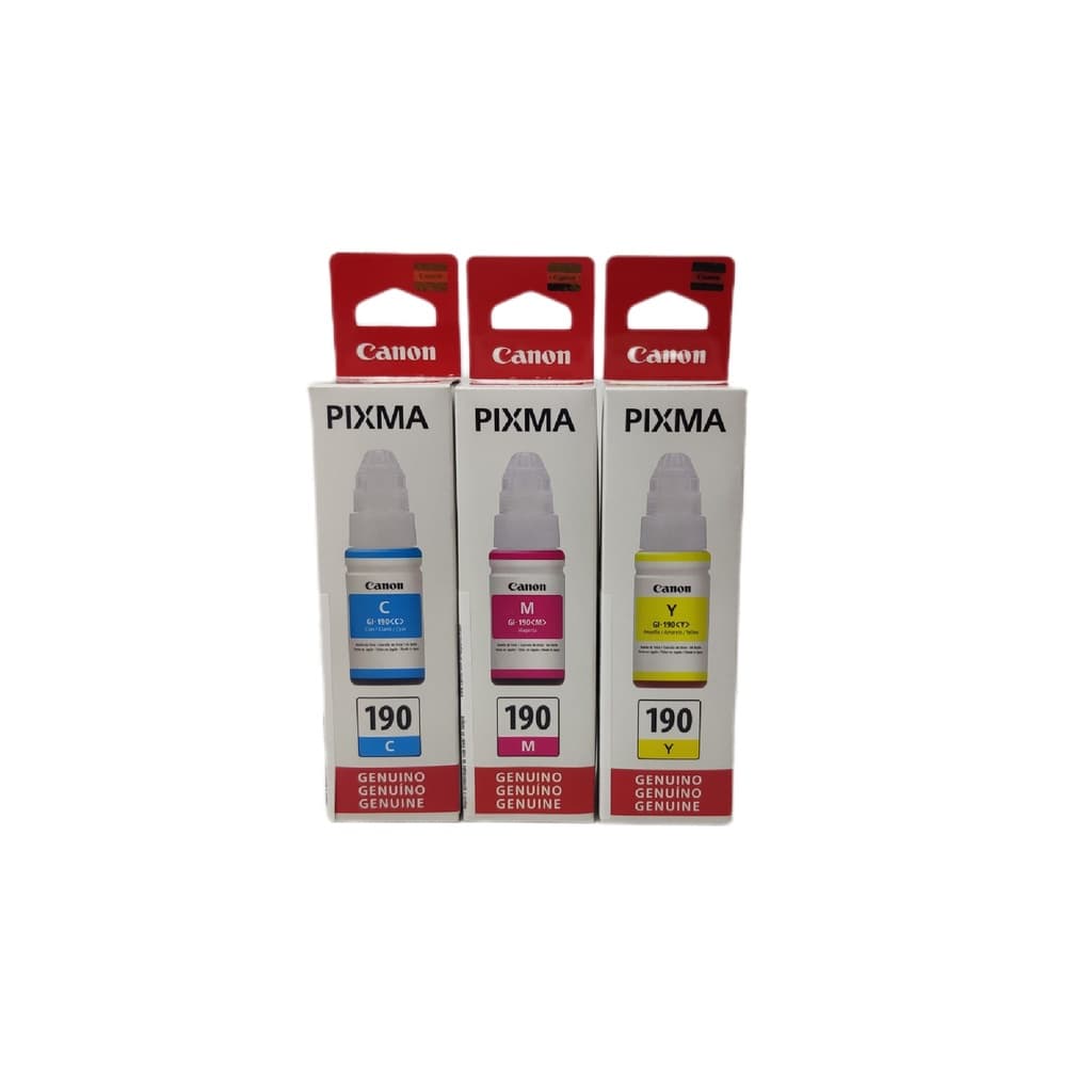Kit 3 refil tinta color 190 original Canon G2100 G3100 G4100