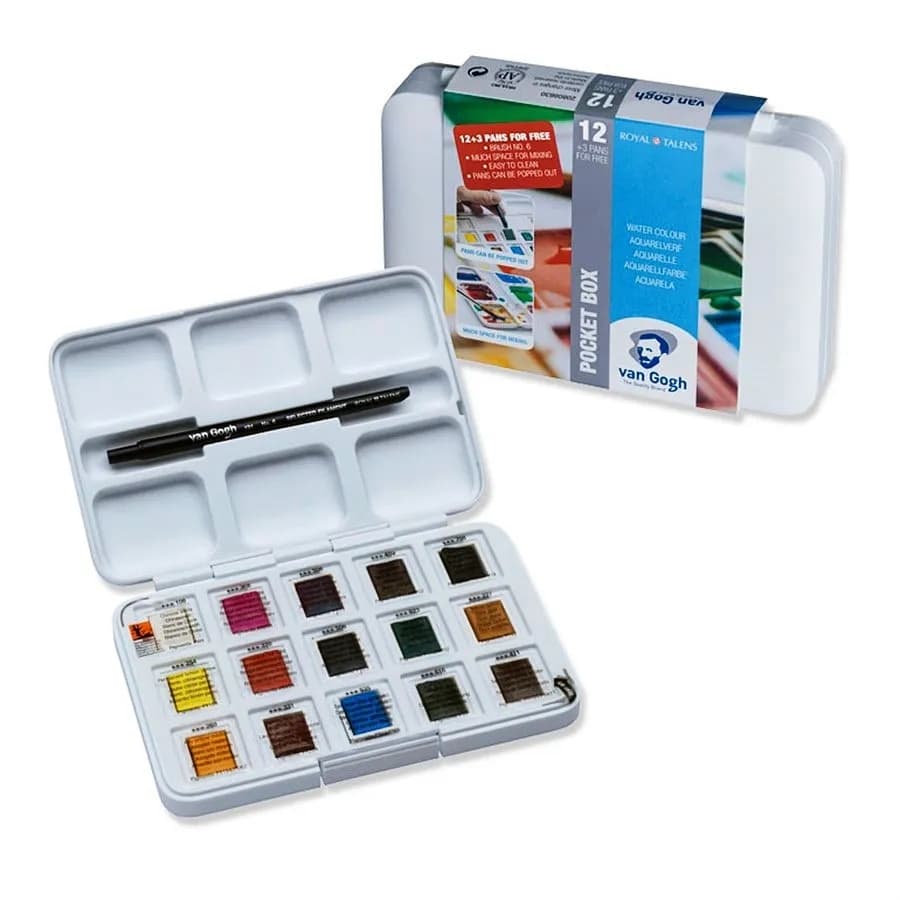 Aquarela Van Gogh 15 Cores Royal Talens Pocket Box
