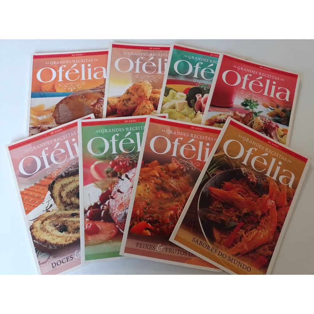 Coleção Com 8 Livros As Grandes Receitas De Ofélia R820