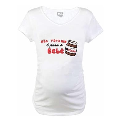Baby Long Gestante Personalizada É Para O Bebê Nutella