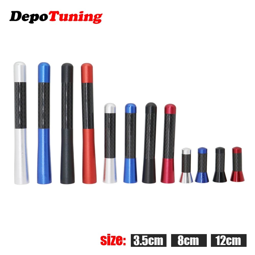 1 Pc Teto Do Carro Antena De Sinal Reforçado FM/AM Parafuso De Fibra De Carbono De Metal 3.5 Cm 8 12 Curto Acessórios Rádio Coisas Styling