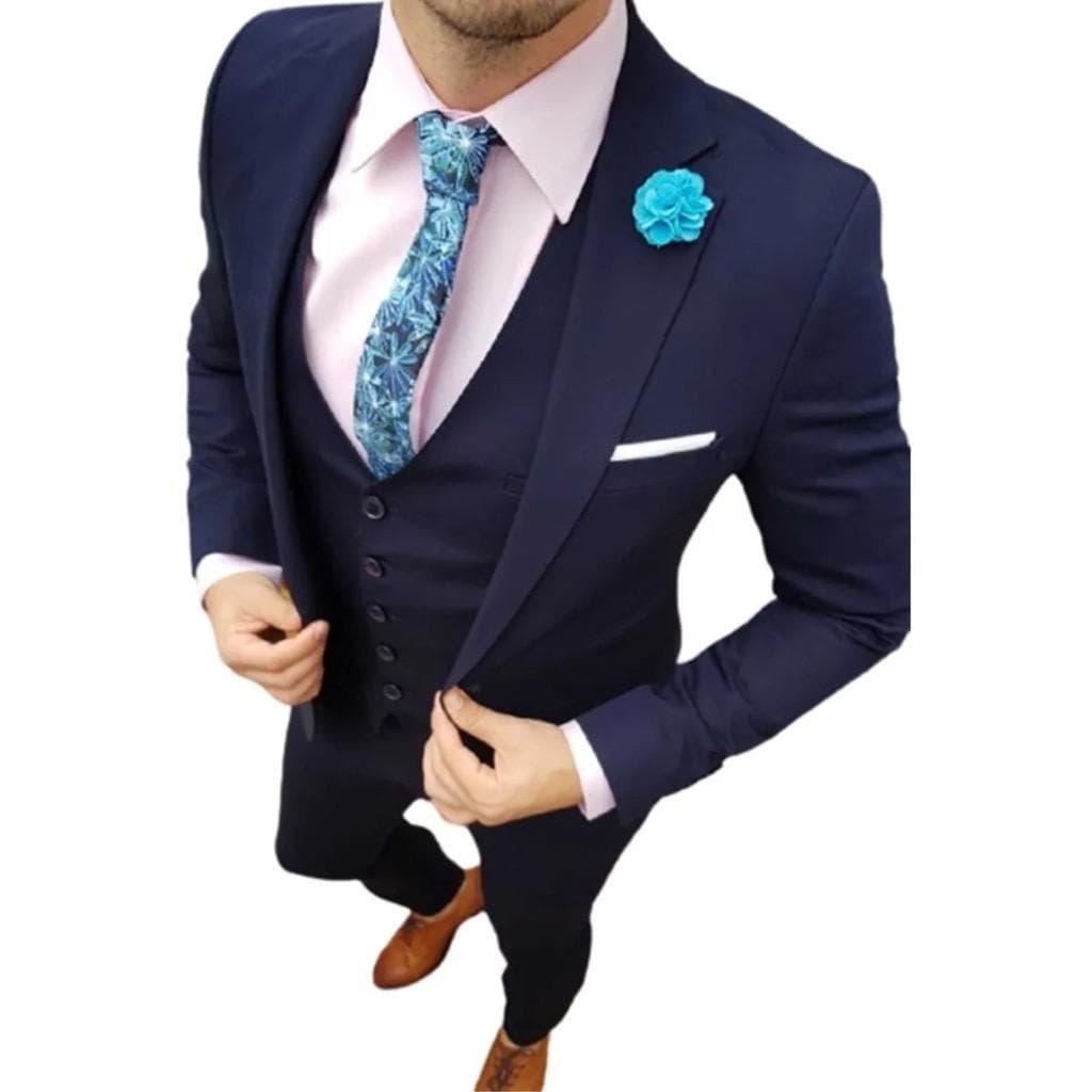 Blazer + Calça Slim Masculino Oxford Abertura Top Executivo Look de Artista Advogado etc...