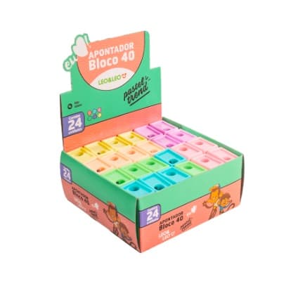 Apontador com Depósito Bloco 40 - Léo e Léo