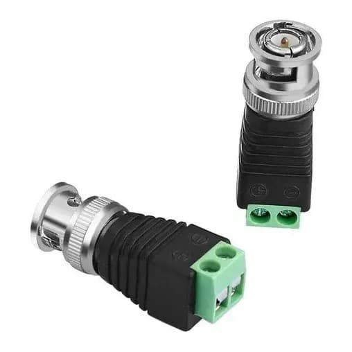 Conector Bnc Macho Com Borne Para Cftv Alarmes Som