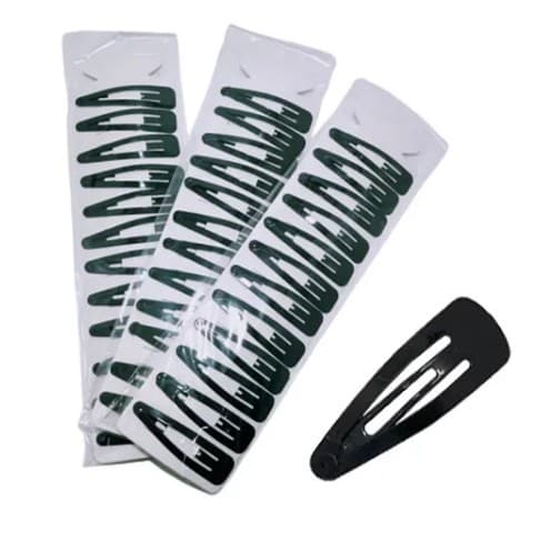 Tic Tac Preta  Presilha Prendedor Cabelo