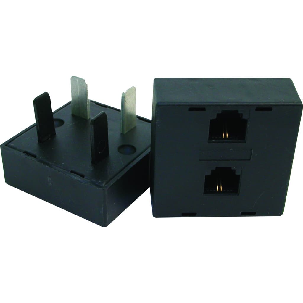 Adaptador Pino Padrão Telefone + RJ11 Duplo Pto Macho Radial