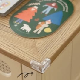 4 Protetores De Quina Canto Silicone Mesa Vidro Bebê Criança 4 peças