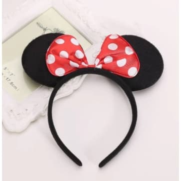 Tiara Minnie de tecido festa / carnaval / Fantasia
