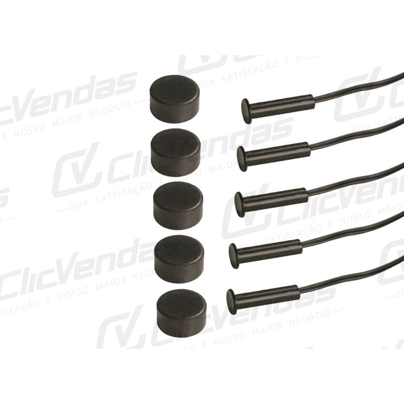 Sensor Magnético De Embutir Alarme Portão Residencial 5 Unidades