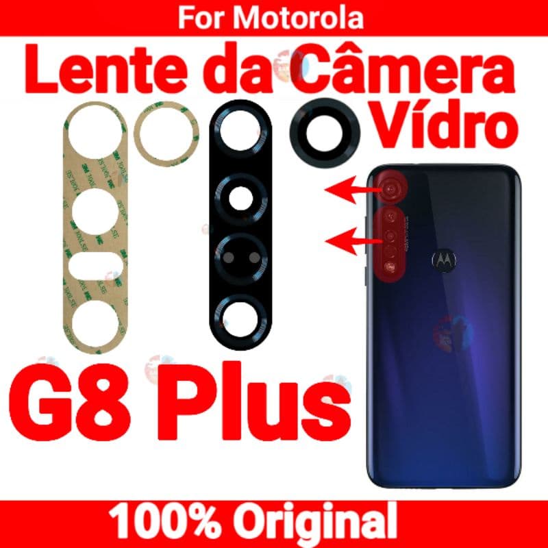 Lente Vidro Camera Traseira Motorola Moto G8 Plus Original