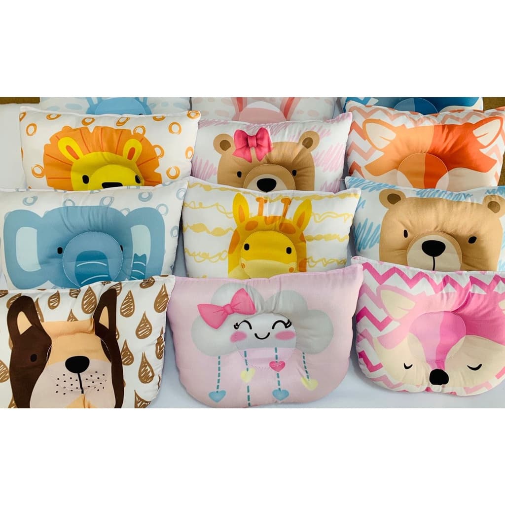 Travesseiro Almofada Anatômico De Bichinhos Para Bebe Apoio