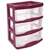 Gaveteiro De Mesa Colorido 3 Gavetas Transp Agraplast