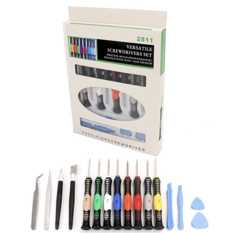 Kit Chaves Ferramentas 16 Peças para Abrir Celular iPhone, Android