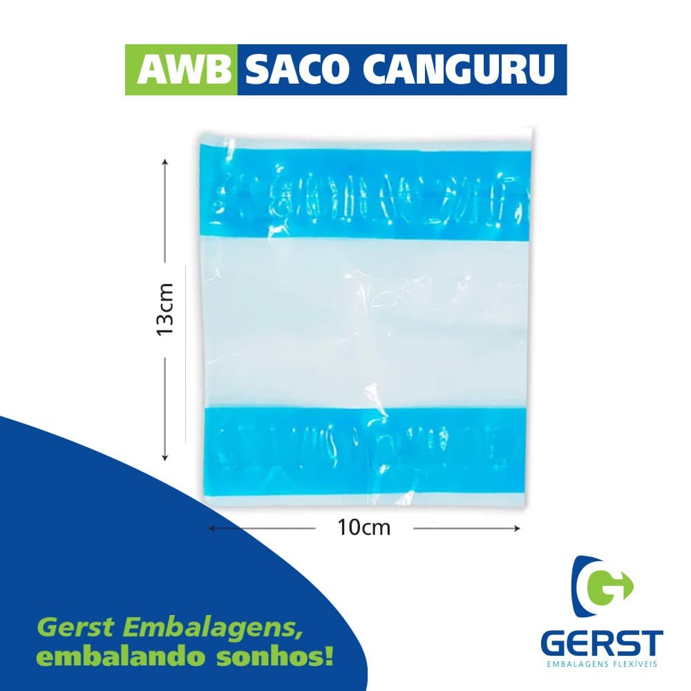 10 x 13 250 Envelope AWB Saco Para Nota Fiscal Canguru Janela