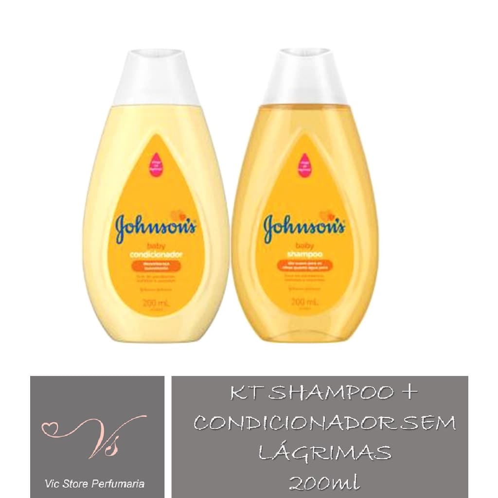 Kit Shampoo Glicerina e Condicionador Sem Lágrimas Johnson's Baby 200ml