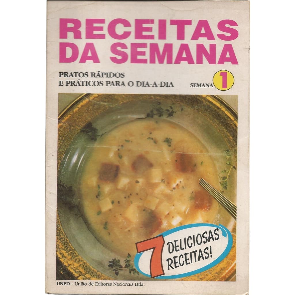 Livro Receitas Da Semana, Volume 1, Uned
