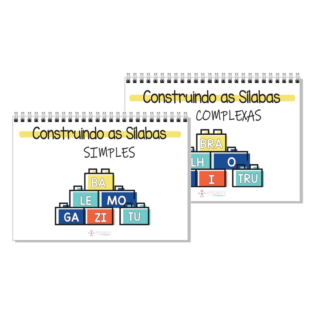 Kit 2 Livros - Construindo as Sílabas SIMPLES + Construindo as Sílabas COMPLEXAS
