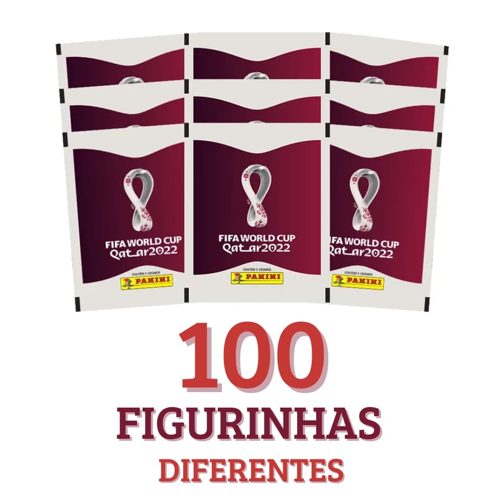 100 Figurinhas Copa Do Mundo 2022 Qatar - Sem Repetição