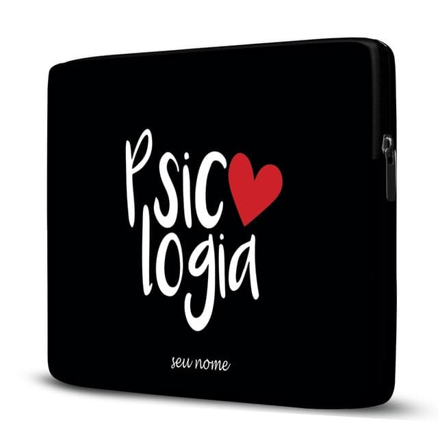 Capa Pasta Case Maleta para Notebook 17/15.6/14/12 Pisicologia com Nome