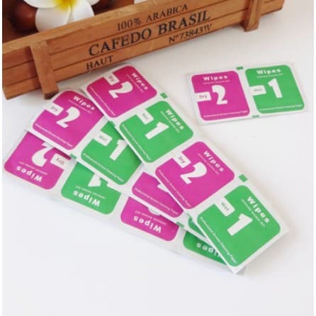 Pacote Manutenção Celular Limpa Tela Pano Seco E Com Álcool 1 E 2 Limpeza De Tela Aplicar Película Kit Com 6/9/12/24