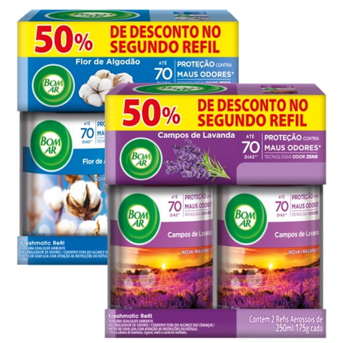 Bom Ar Freshmatic Spray Automático Refil (Kit com 2 Refil)
