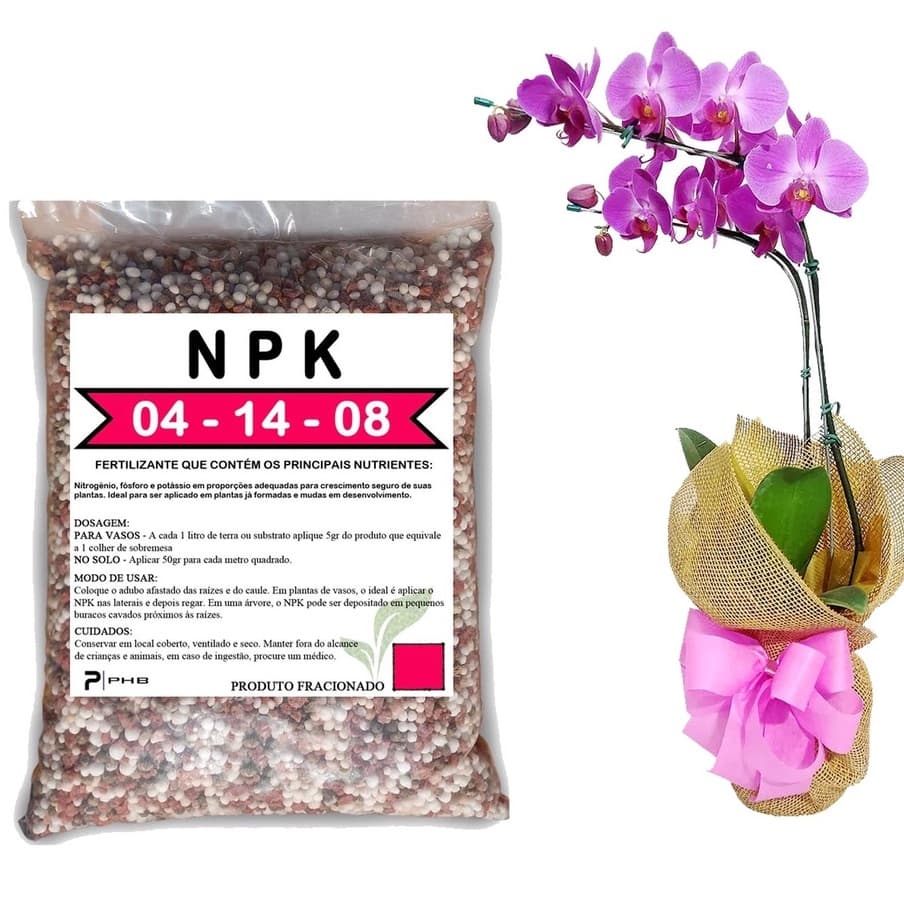 Adubo Fertilizante NPK 04-14-08 | Para floração de orquídeas