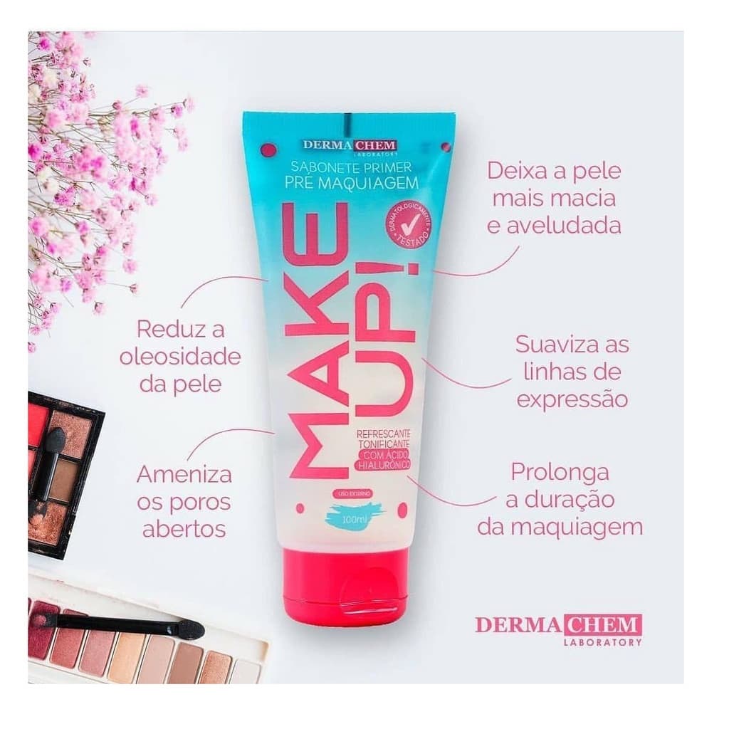 Sabonete Facial Primer Pré Maquiagem Make Up Dermachem - 100ml