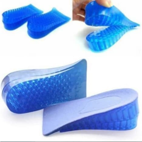 Par Palmilha Compensatória Ortopédica Aumenta Altura Gel Silicone Meia Esporão Calcanhar