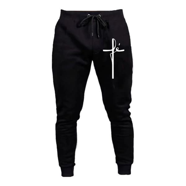Calça Moletom Slim Fé Religioso Ótima Qualidade
