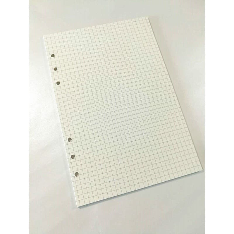 120 Folhas Quadriculadas A5 (Cor Creme)