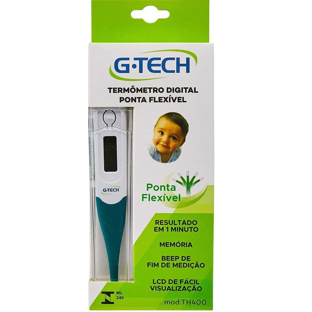 Termômetro Clínico Digital Febre Ponta Flexivel G-tech Th400